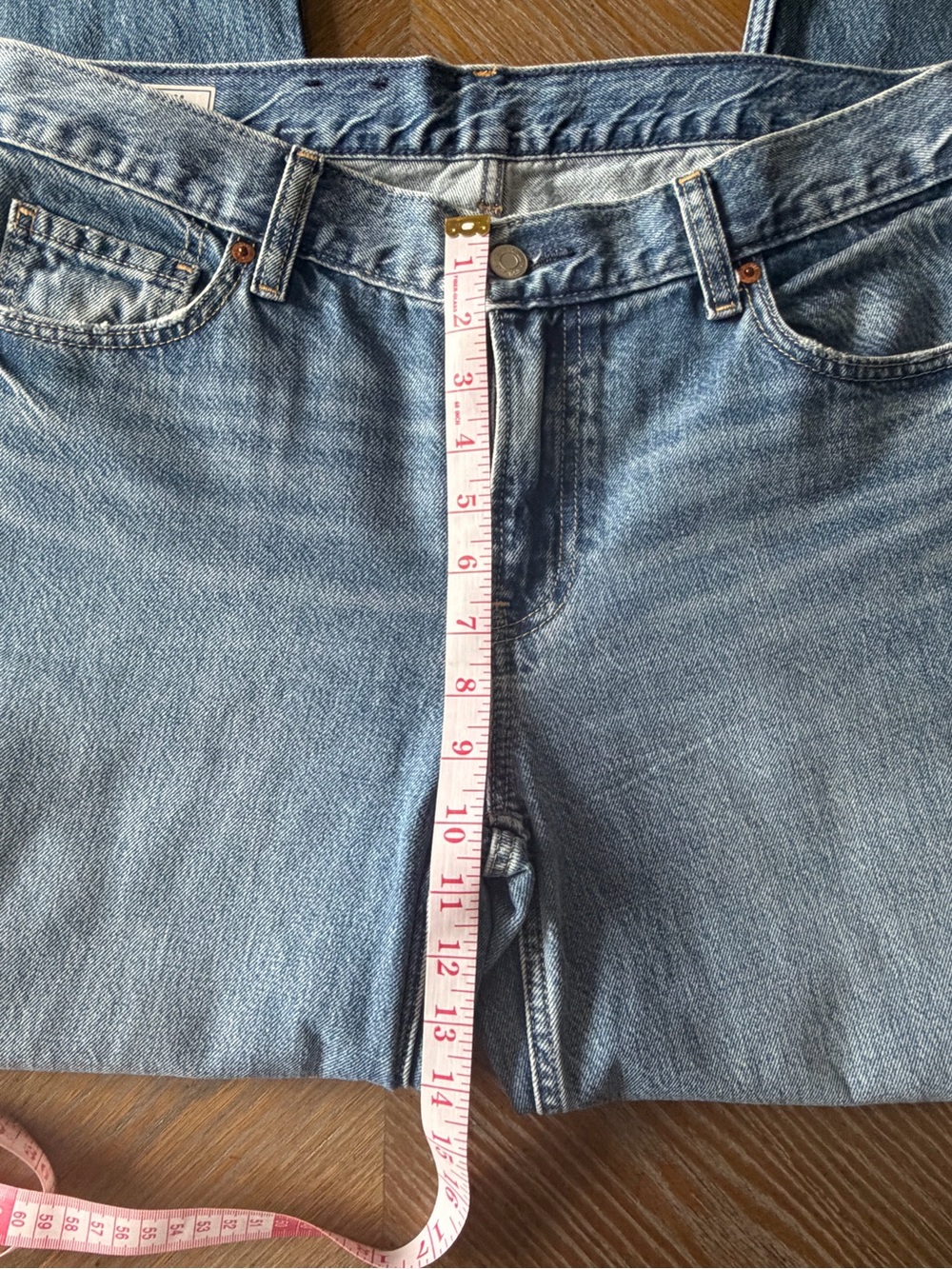 GAP Low Stride Wide Leg Jeans Size 29 Medium Wash 100% Cotton Y2K - Picture 5 of 8
